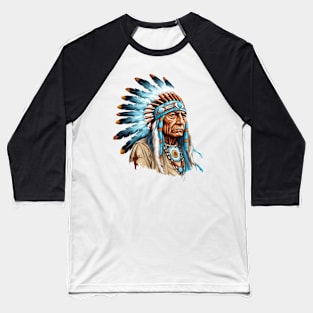 Native American Village Chief #7 Baseball T-Shirt